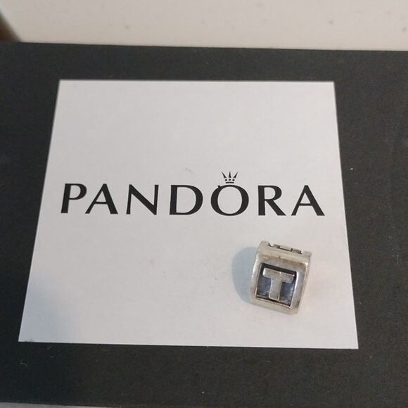 Pandora Retired Sterling Silver Alphabet Bead - Letter T - 790323T - Picture 4 of 4